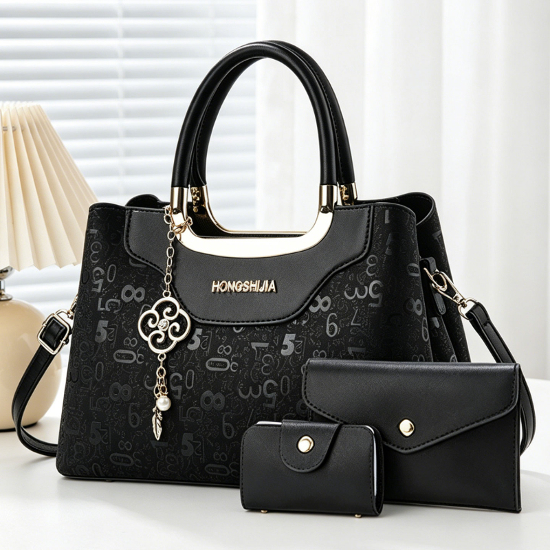 Luxury Zipper Bags - Conjunto de 3 Bolsos de Mano