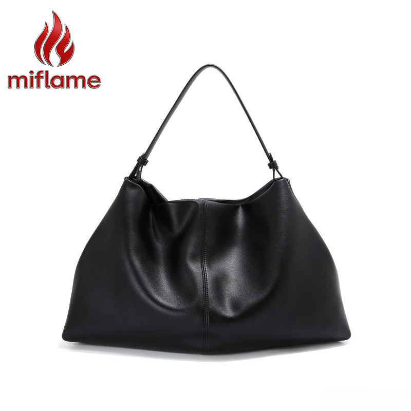 Quiet Luxury Bags Tote - Bolso de Hombro de Cuero Genuino
