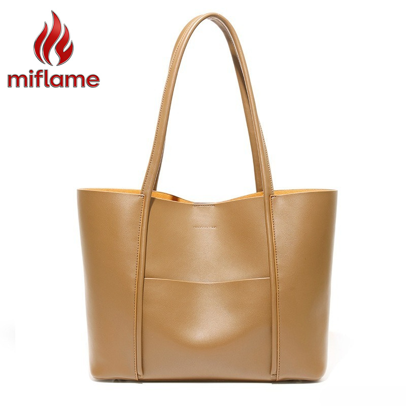 Quiet Luxury Bags Tote - Bolso Tote de Cuero Genuino para