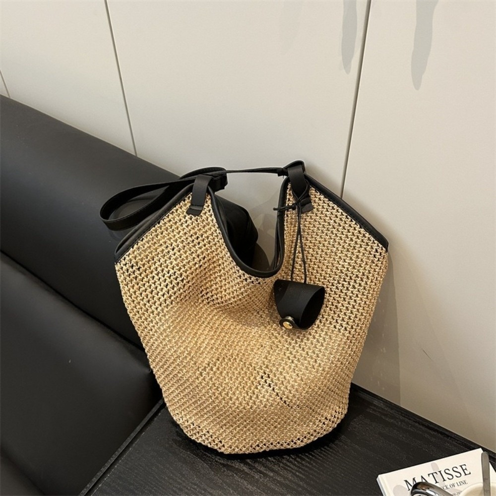 Luxury Beach Bags Ysl - Bolso de hombro tejido de paja