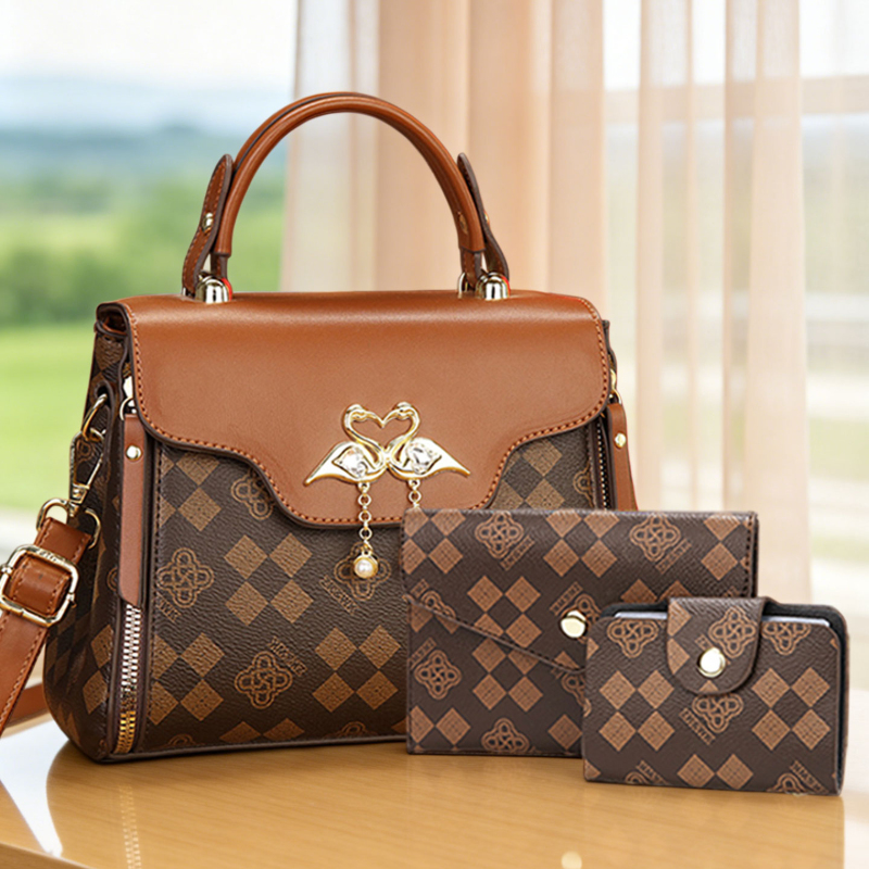 Luxury Zipper Bags - Conjunto de 3 bolsos para mujer,