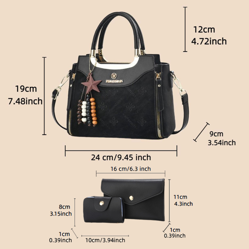 Bolso de mano elegante para mu - Luxury Zipper Bags reseña y precio