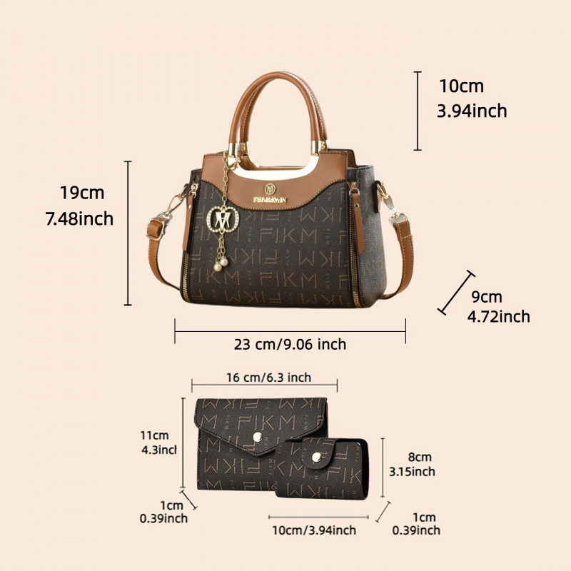 Conjunto de 3 piezas de bolsos - Luxury Zipper Bags reseña y precio