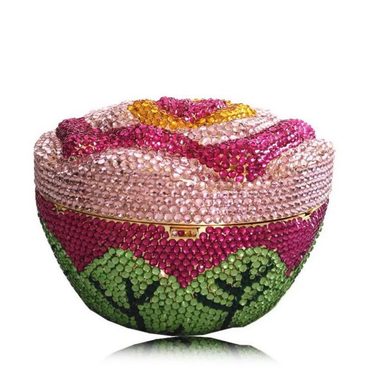 Bolso de mano de cristal con d - Luxury Bags Yellow reseña y precio