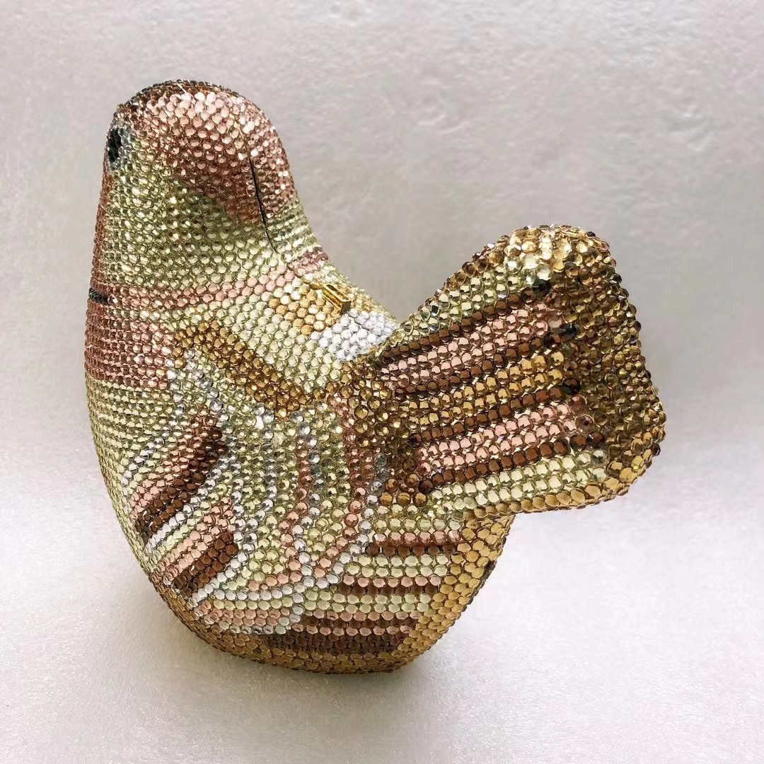 Bolso de noche con diamantes d - Luxury Bags Yellow reseña y precio