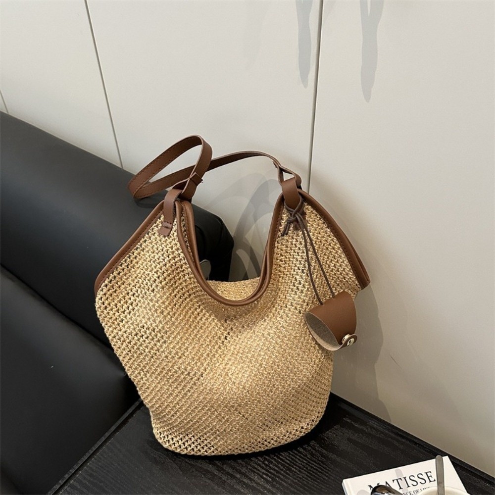 Bolso de hombro tejido de paja - Luxury Beach Bags Ysl reseña y precio