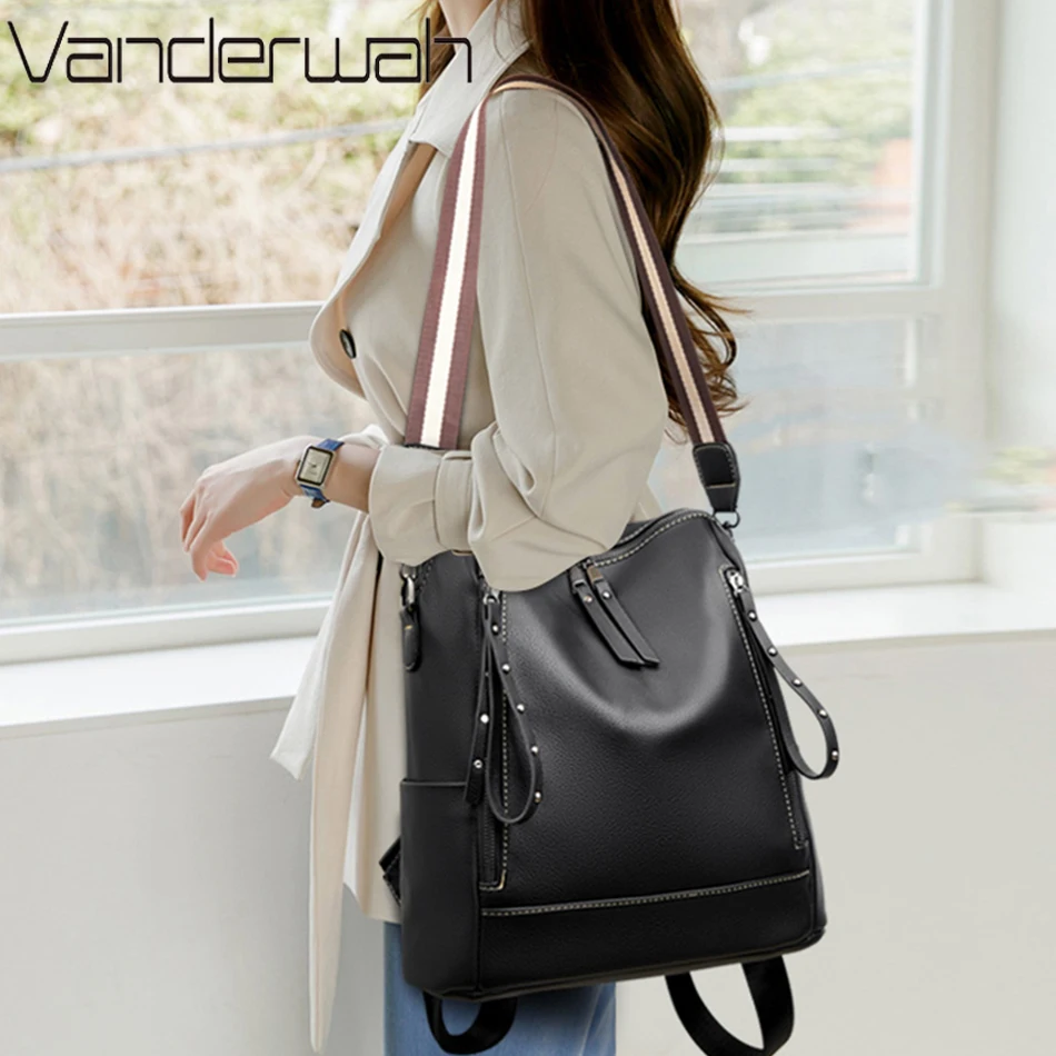 Mochila De cuero suave para es - Luxury Zipper Bags reseña y precio