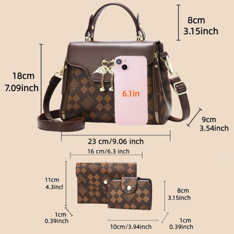 Conjunto de 3 bolsos para muje - Luxury Zipper Bags reseña y precio