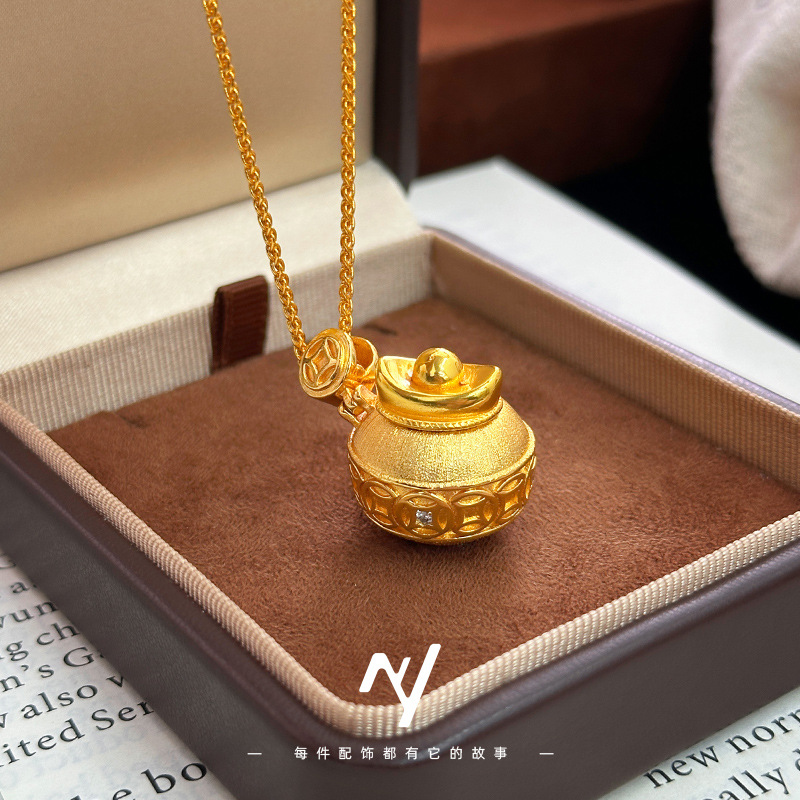 Collar de lingote de la suerte - Luxury Bags Yellow reseña y precio
