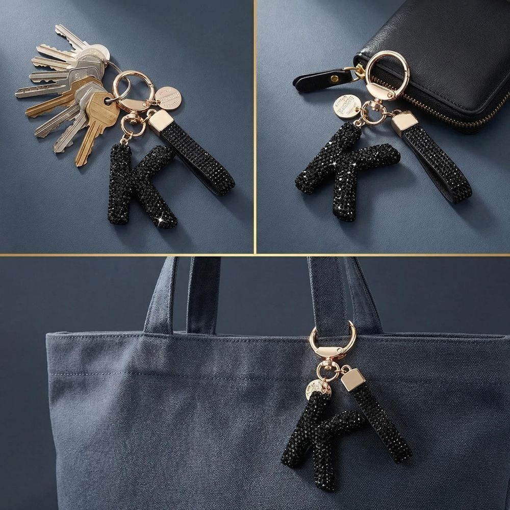 Elegante Llavero con Letra de  - Luxury Bags Yellow reseña y precio