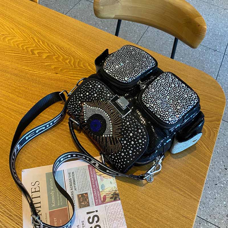 Mochila De Cuero PU con diaman - Luxury Bags For Travel reseña y precio