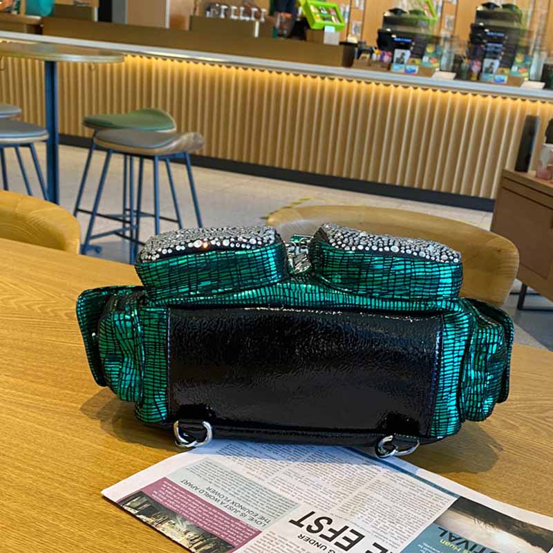 Mochila De Cuero PU con diaman - Luxury Bags For Travel reseña y precio
