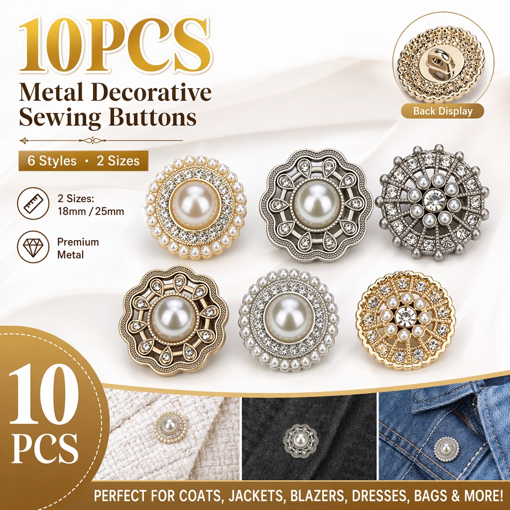 10 botones metálicos de lujo c - Luxury Bags Dry Clean reseña y precio